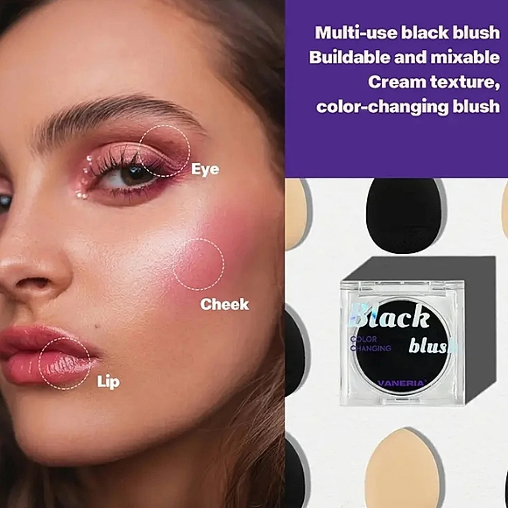 🆕️PH BLACK BLUSH🌹COLOR CHANGING WITH PH TECHNOLOGY TRANSFORMS TO PINK OR BERRY